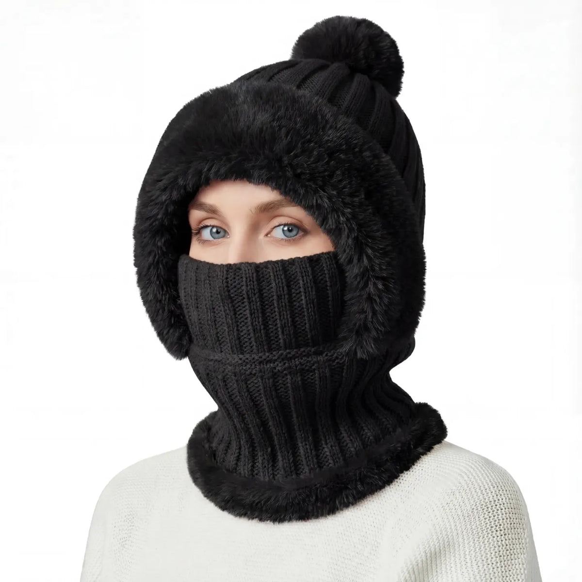 FAVU Cozy™ 3'ü 1 Arada Peluş Kışlık Bere