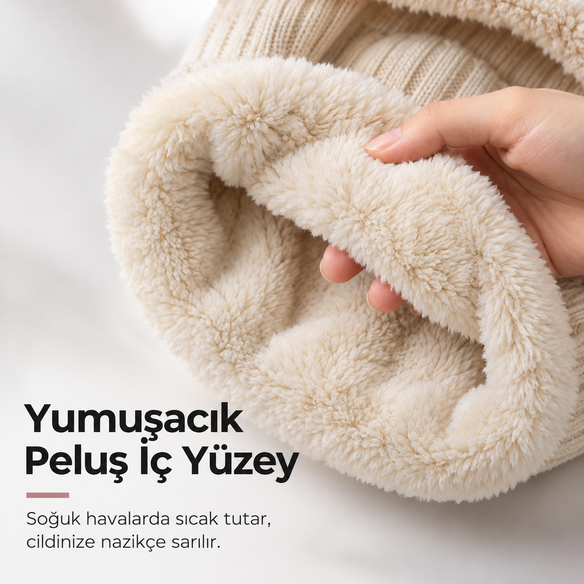 FAVU Cozy™ 3'ü 1 Arada Peluş Kışlık Bere
