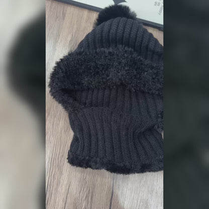 FAVU Cozy™ 3'ü 1 Arada Peluş Kışlık Bere